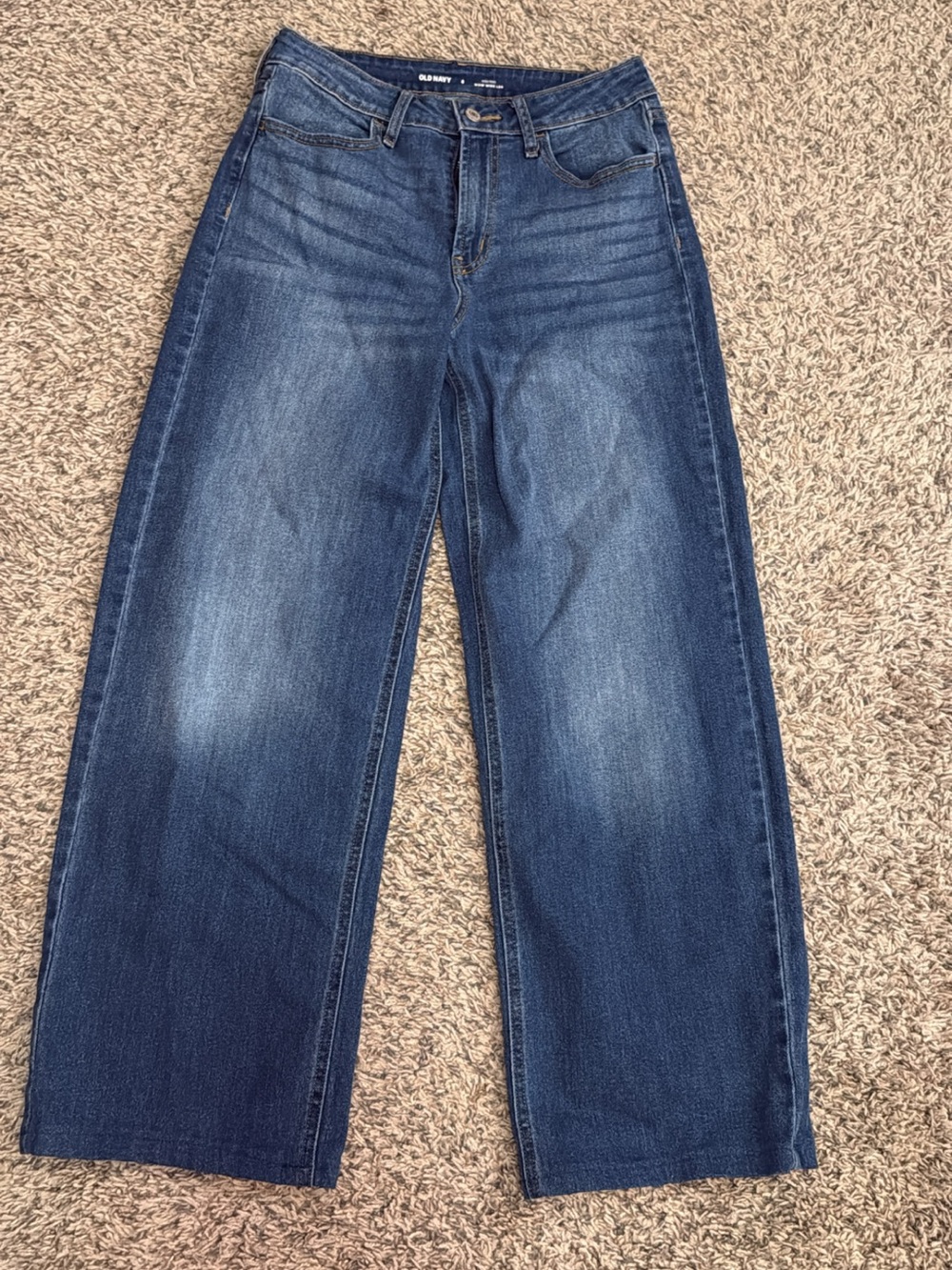 Old Navy Wide-Leg Jeans in Dark Blue Wash SIZE 6